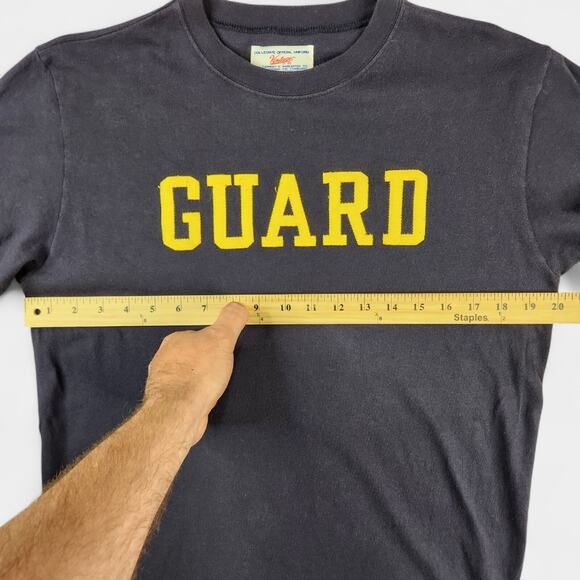 Vintage55 Guard T-Shirt Adult Large Navy Blue South Hamptons Made in Italy - Picture 6 of 12